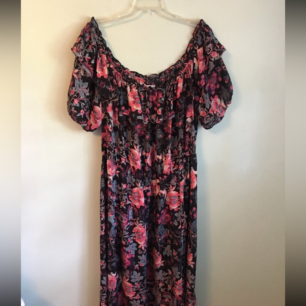 NWOT Boutique Floral Peasant Dress Plus Size 3x